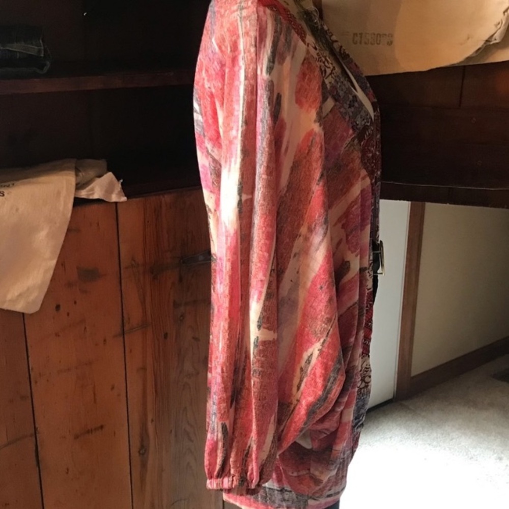 Umgee White Multicolored Patterned Long Sleeved C… - image 7